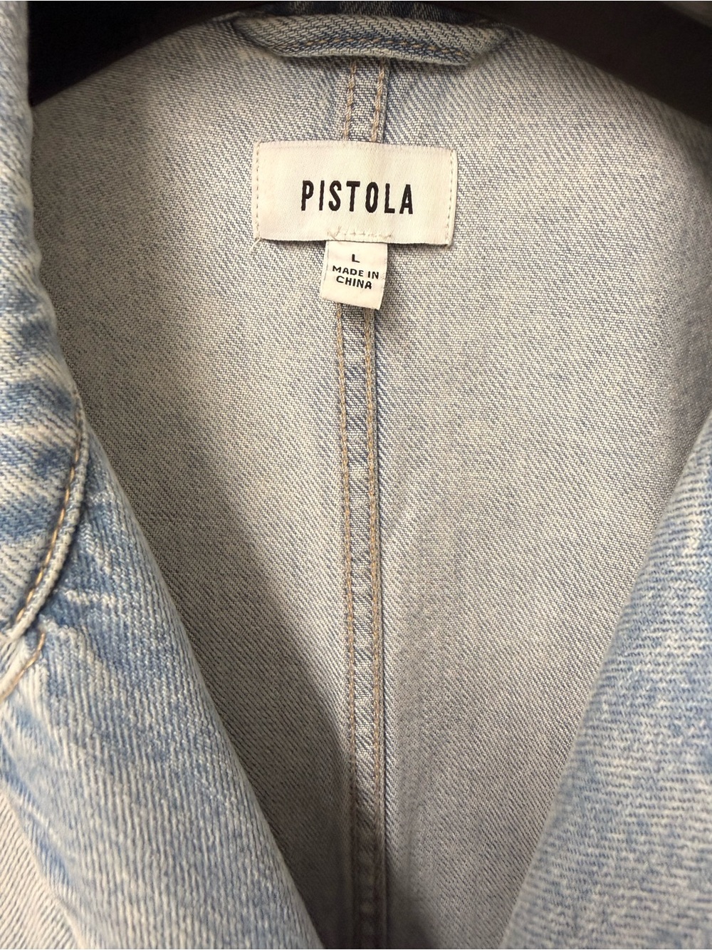 Pistola Light Wash Denim Jacket - Pale Blue